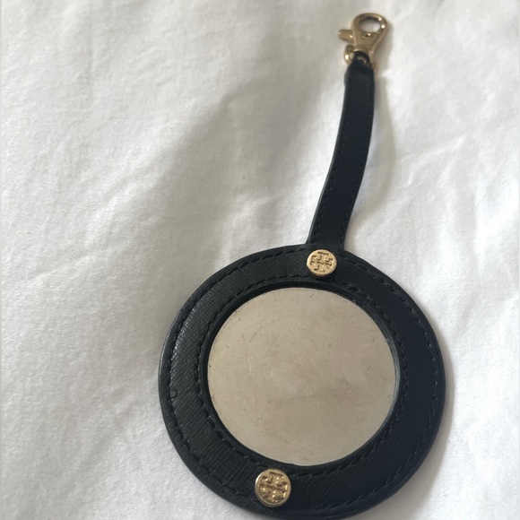 Tory Burch Black Round Mirror with Clip - Picture 2 of 6